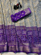 Patola Saree - fabric texture close-up
