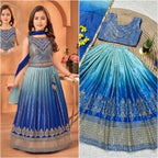 Chinon Silk Lehenga Choli with Sequins Work for Party Wear fabric texture detail