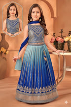 Chinon Silk Lehenga Choli with Sequins Work for Party Wear back view