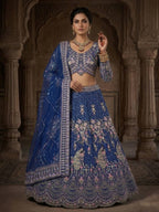 Butterfly Net Coding Sequins Lehenga front view