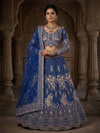 Butterfly Net Coding Sequins Lehenga full drape view