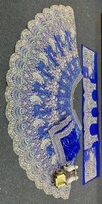 Butterfly Net Coding Sequins Lehenga blouse and dupatta detail