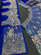 Butterfly Net Coding Sequins Lehenga fabric texture detail