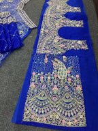 Butterfly Net Coding Sequins Lehenga back view