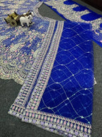 Butterfly Net Coding Sequins Lehenga front view