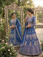 Butterfly Net Coding Sequins Lehenga colour variant view