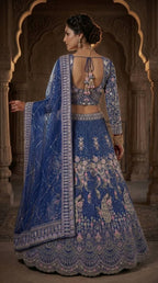 Butterfly Net Coding Sequins Lehenga front view