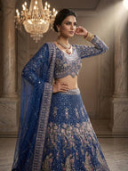 Butterfly Net Coding Sequins Lehenga styling view