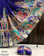 Purple Saree - drape and pallu detail