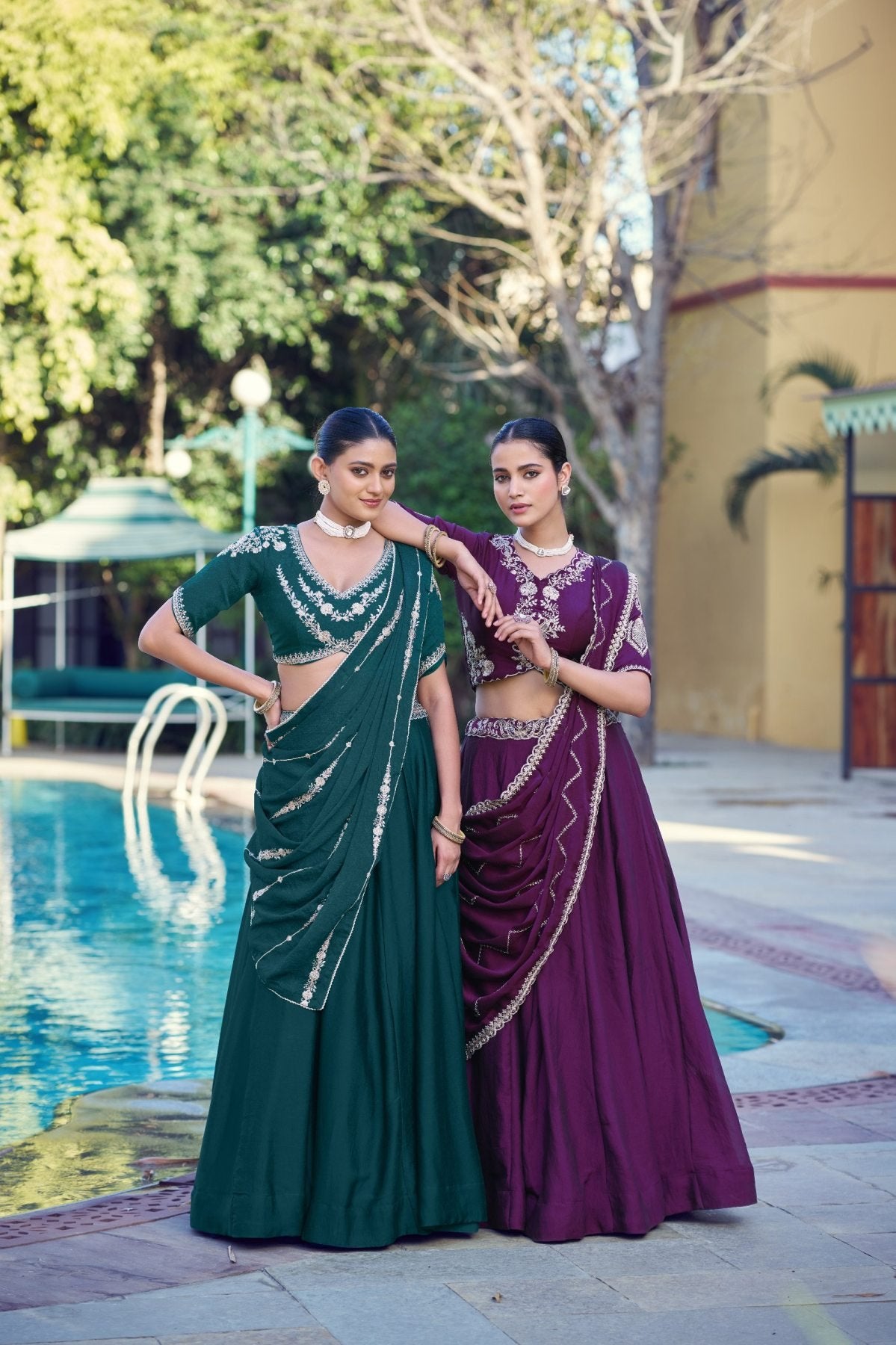 Rangoli Crush Lehenga Choli with Sequins Belt and Dupatta styling view