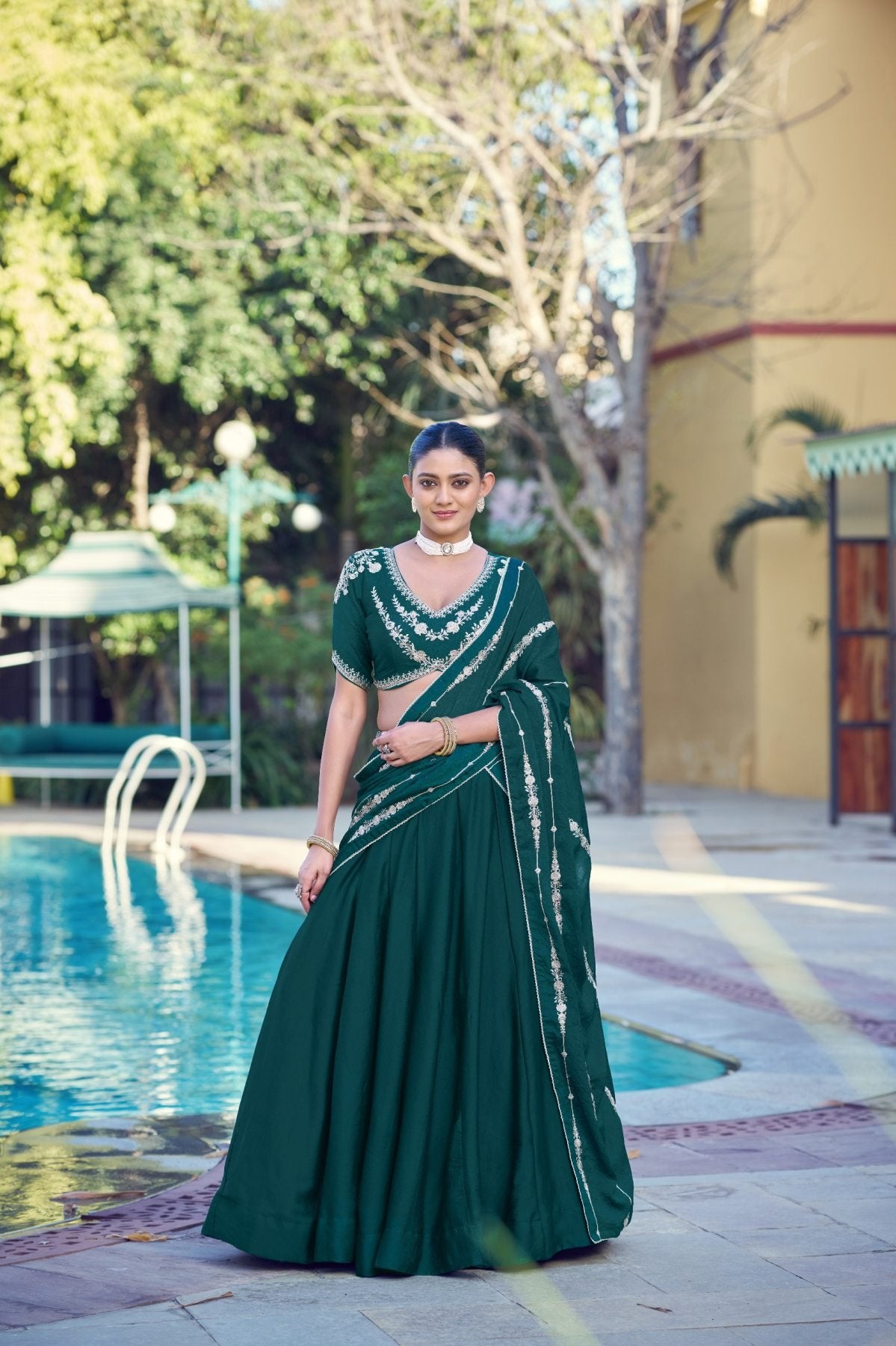 Rangoli Crush Lehenga Choli with Sequins Belt and Dupatta colour variant view