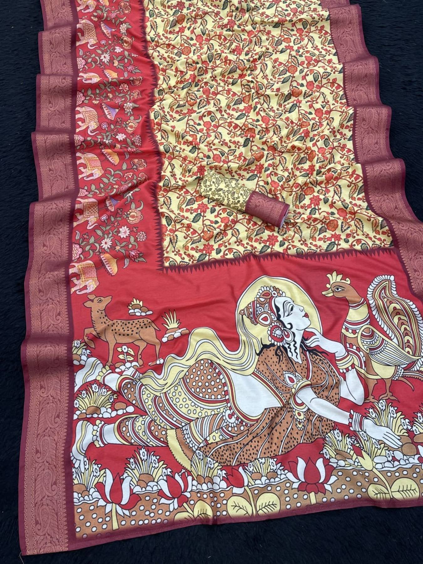 Dola Saree - drape and pallu detail