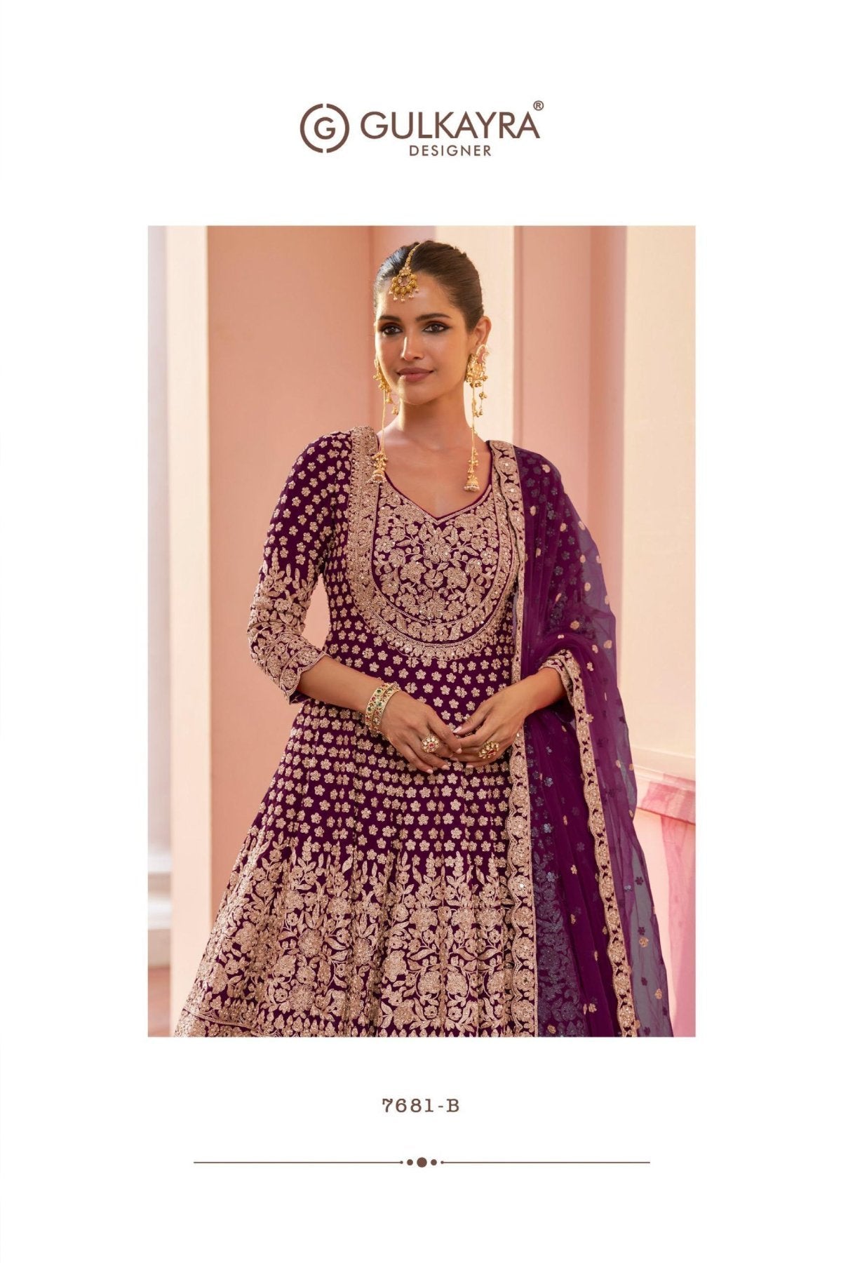 Zenvique Georgette Lehenga Suit From The Alika Catalog embroidery close-up