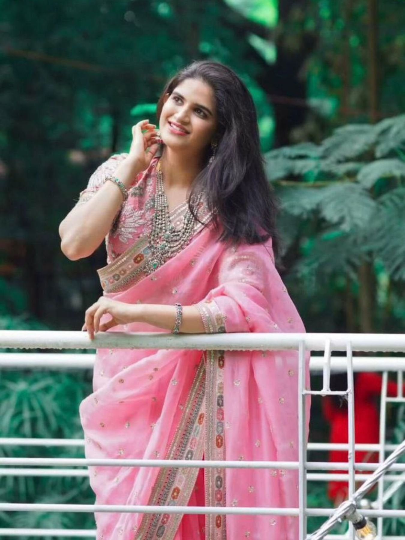Organza Saree for women - full front view | Snyvia