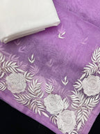 Organza Saree - blouse and border close-up