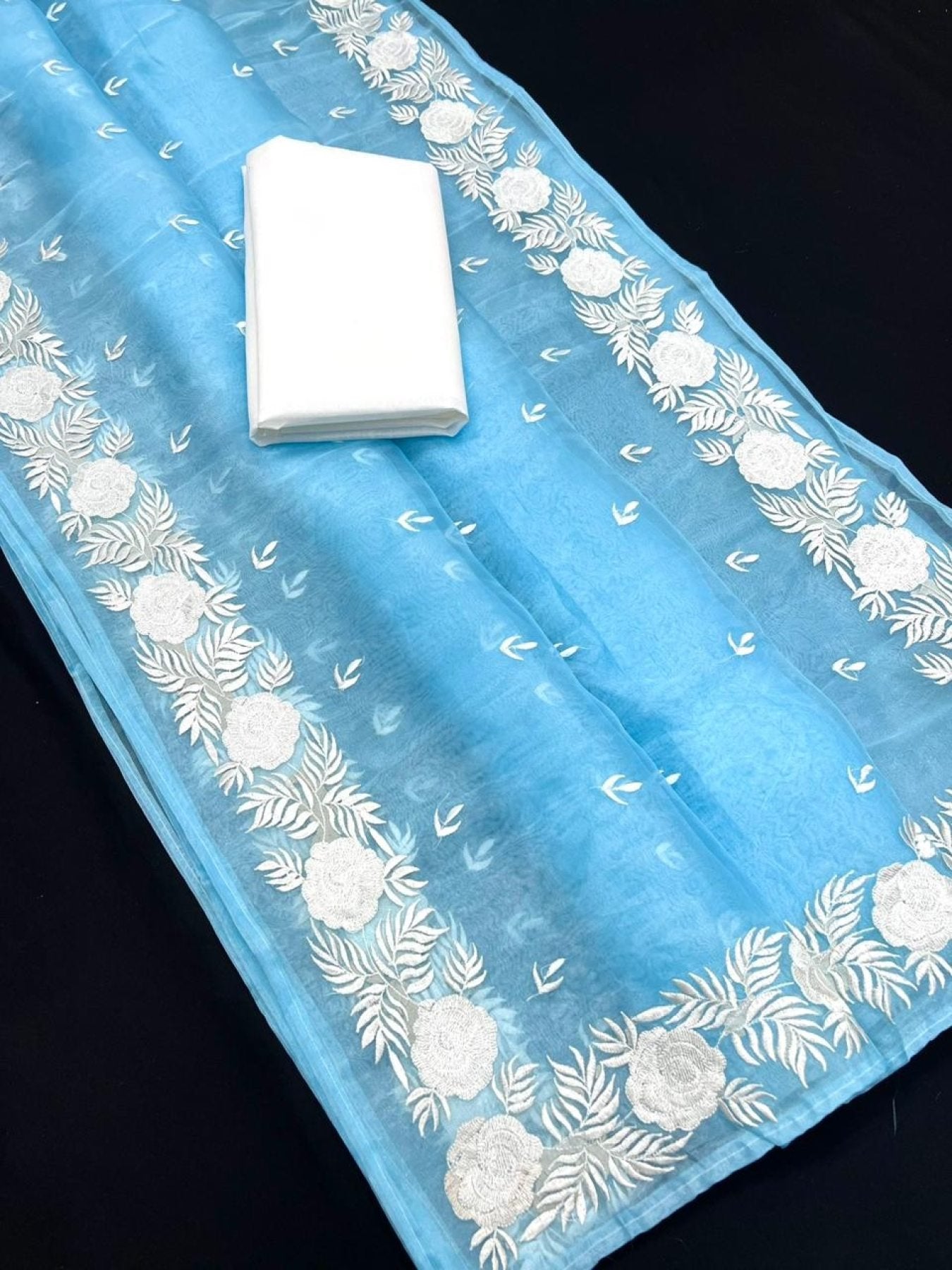 Organza Saree - fabric texture close-up