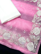 Organza Saree - embroidery work detail
