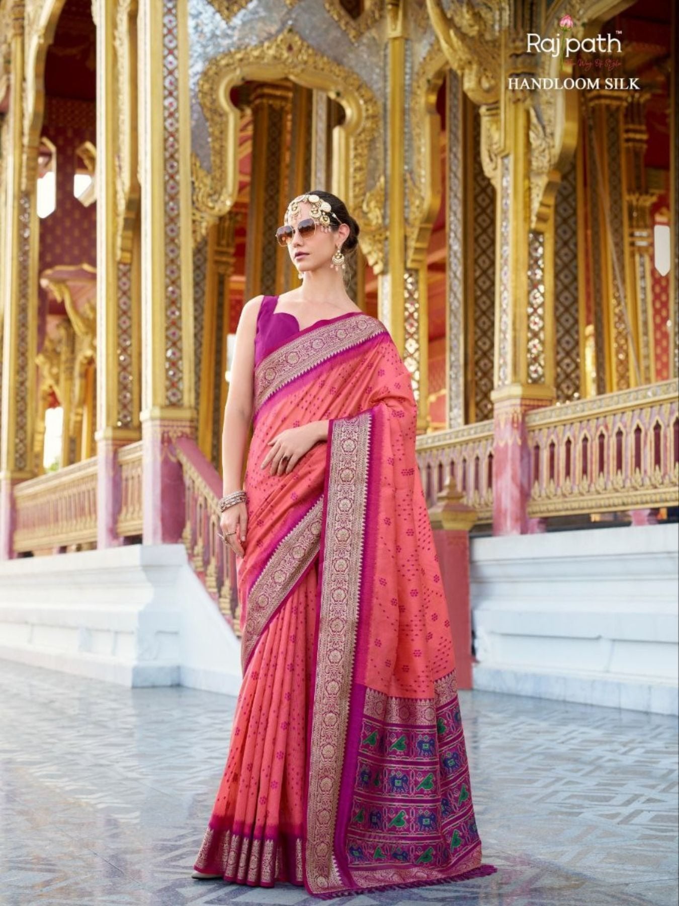 Patola Saree - drape and pallu detail
