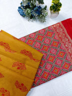 Golden Patola Saree for women - full front view | Snyvia
