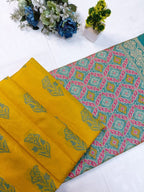 Golden Patola Saree - Zari embroidery work detail