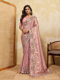 Pink Kanjivaram Saree for women - full front view | Snyvia