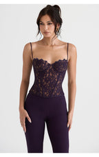 Allure Black Corset Co-Ord Set for Women