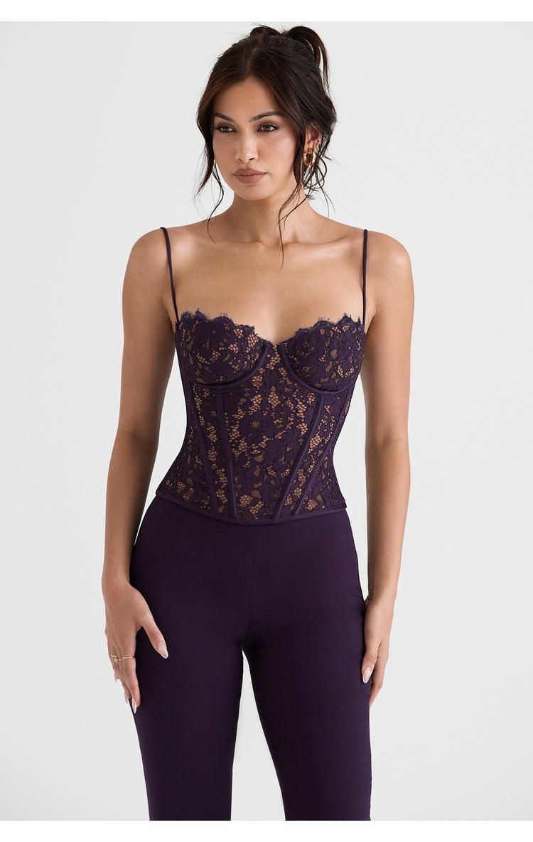 Allure Black Corset Co-Ord Set for Women