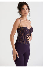Allure Black Corset Co-Ord Set for Women