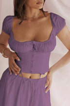 Rose Red Gathered Top for Women