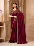 Silver Saree for women - full front view | Snyvia