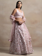 Soft Net Bridal Lehenga front view