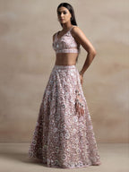 Soft Net Bridal Lehenga full drape view