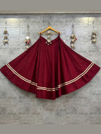 Maroon Navratri Lehenga with Gotta Patti Work for women | Snyvia