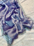 Purple Saree - blouse and border close-up