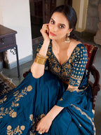 Rangoli Silk Lehenga Choli with Zari Dori Sequins Work for Wedding Wear colour variant view
