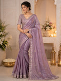 Lavender Saree for women - full front view | Snyvia