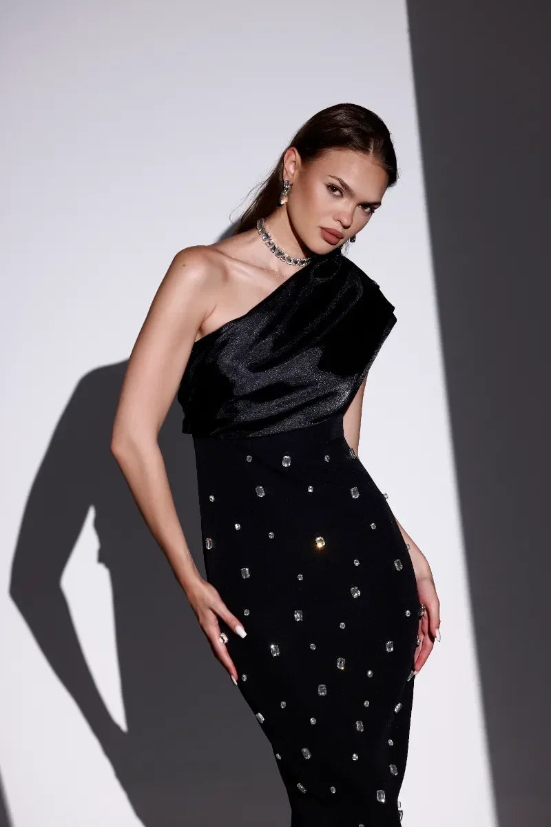 Twilight Black Stone Midi Dress
