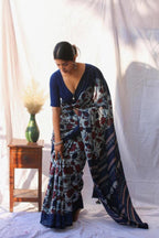 Linen Saree - embroidery work detail