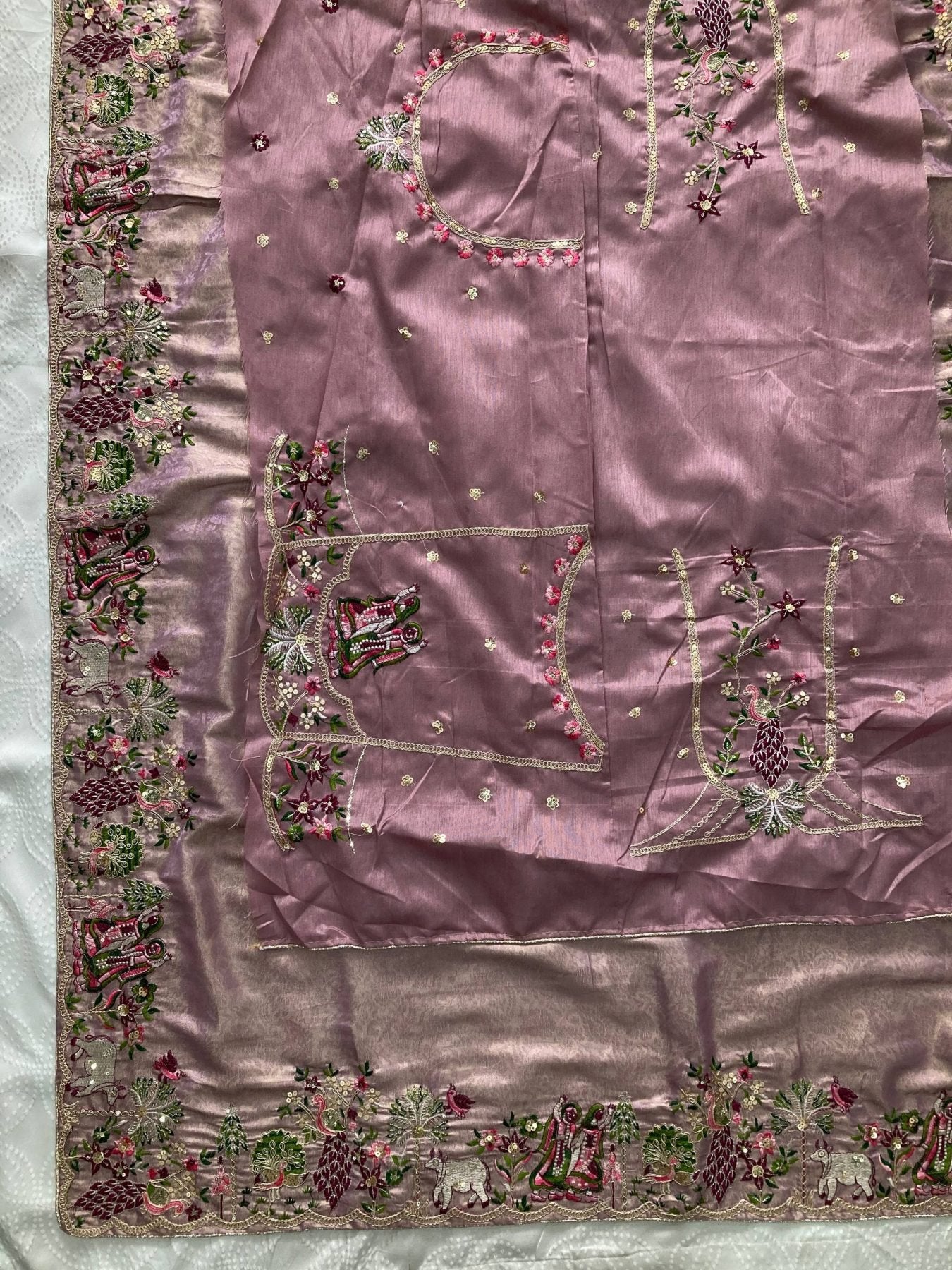 Lavender Kanjivaram Saree - detail view 12