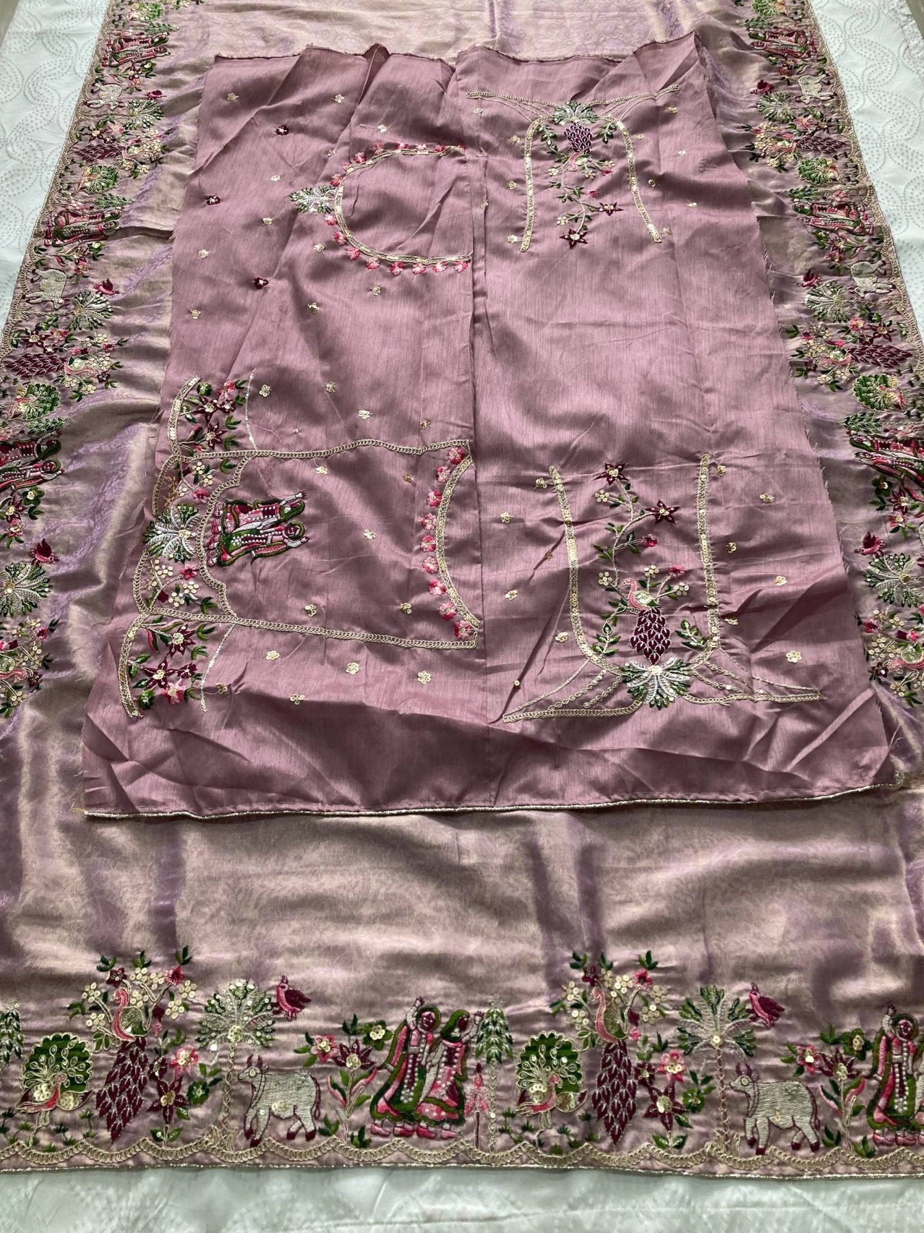 Lavender Kanjivaram Saree - detail view 13