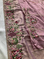 Lavender Kanjivaram Saree - detail view 15