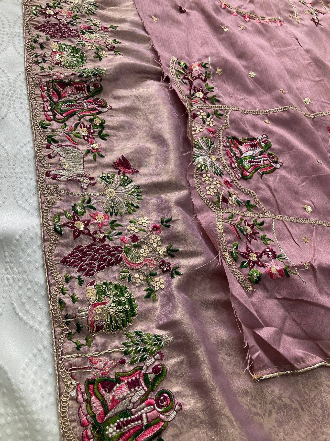 Lavender Kanjivaram Saree - detail view 15