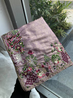 Lavender Kanjivaram Saree - pallu design detail