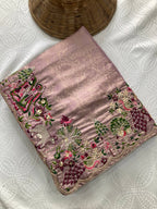 Lavender Kanjivaram Saree - back view