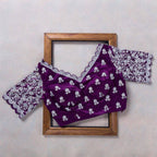 Lavender Organza Saree - detail view 11