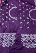 Lavender Organza Saree - detail view 14