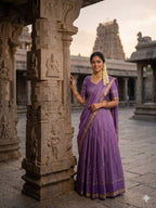Pearl Pink Viscose Georgette Lehenga Choli with Zari Weaving Work blouse and dupatta detail