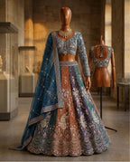 Soft Butterfly Net Lehenga Choli with Heavy Sequins Embroidery styling view