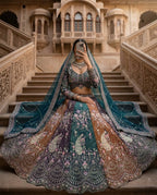 Soft Butterfly Net Lehenga Choli with Heavy Sequins Embroidery detailed view