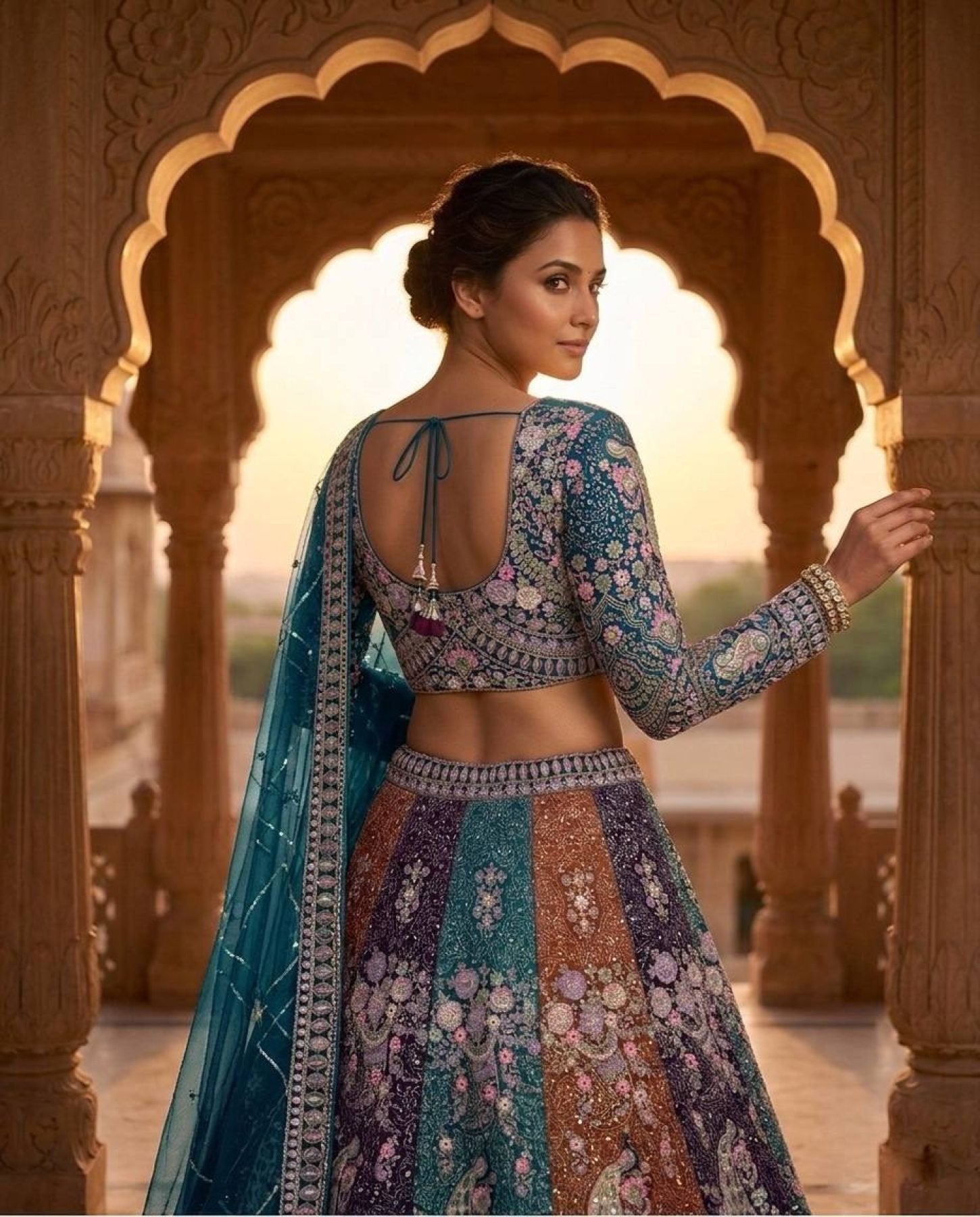 Soft Butterfly Net Lehenga Choli with Heavy Sequins Embroidery colour variant view